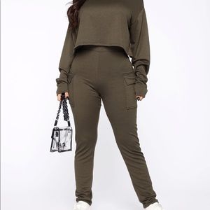 Two piece sweatsuit set